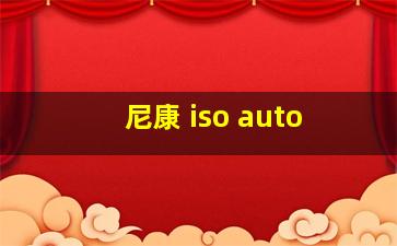 尼康 iso auto